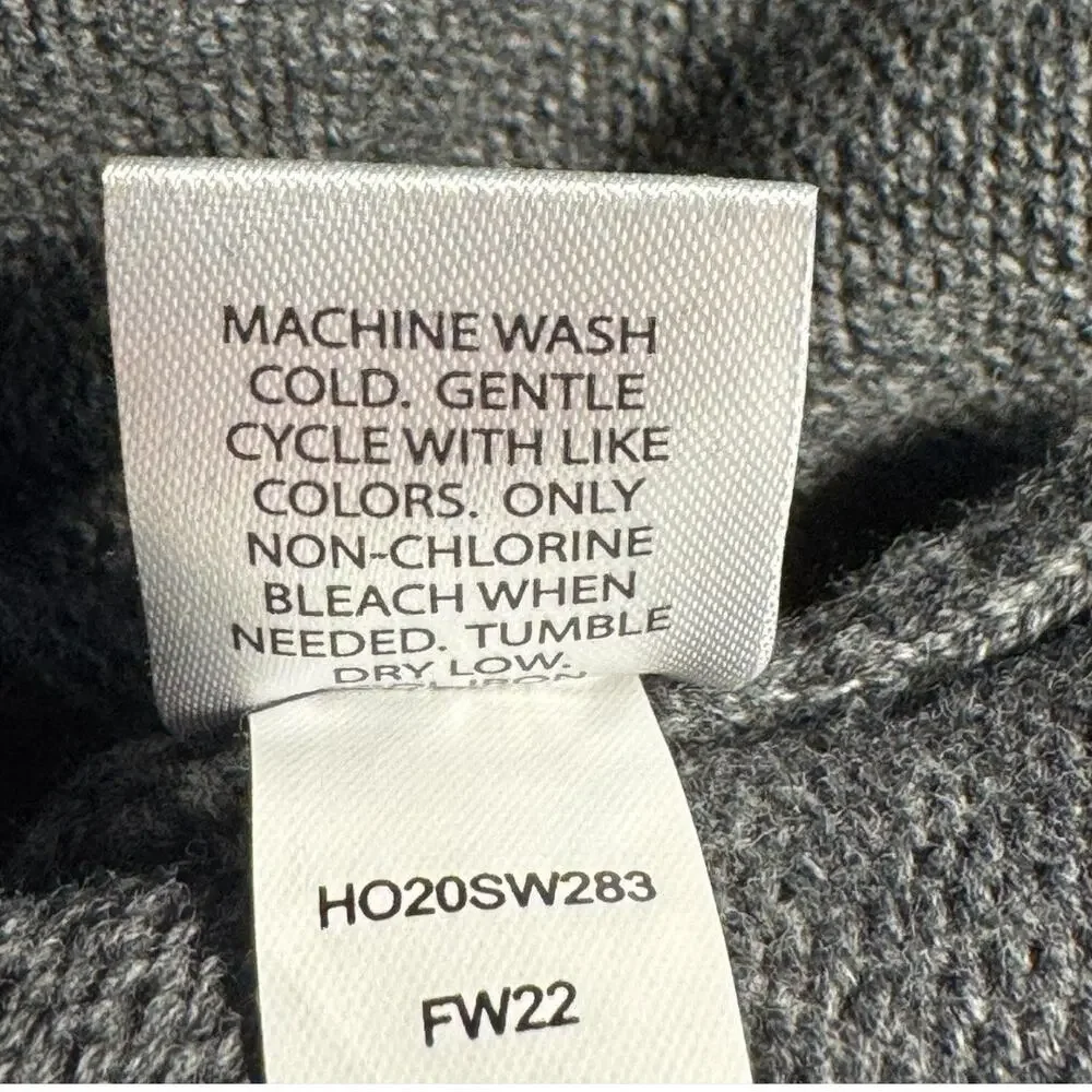New Flag & Anthem Men's Gray Buttoned Neck Knitted Hoodie Sweater Size Small NWT